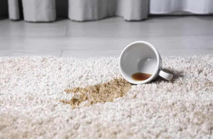 clean coffee spilled on carpet perth