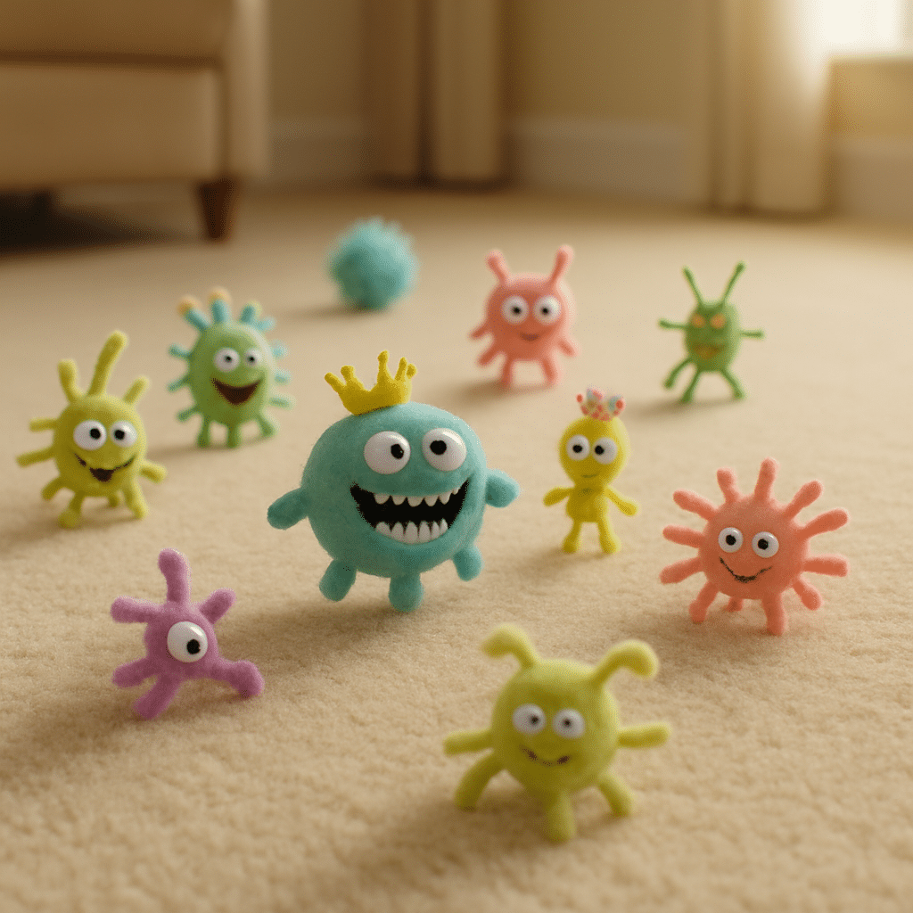 hidden germs in carpets